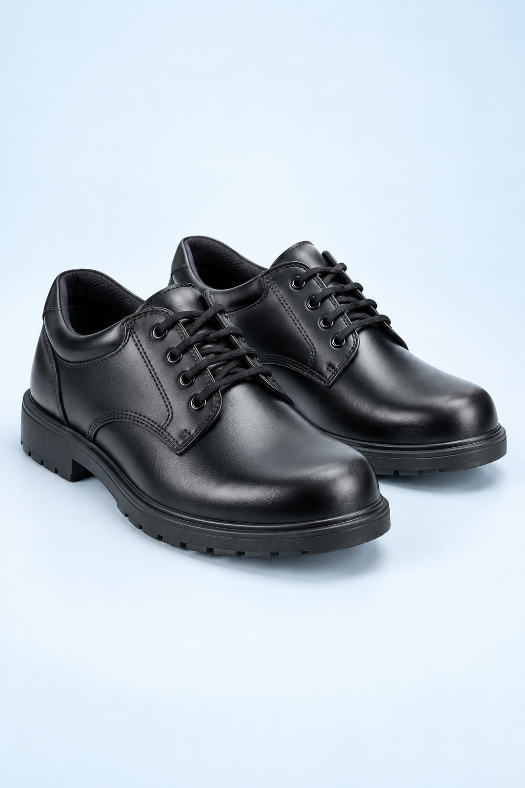 Black Leather School Shoes